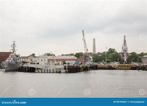 Boston Skyline and Cityscape from the Harbor Stock Image - Image of ...