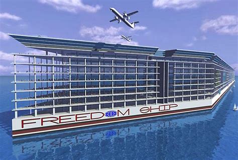 Freedom Ship. The new floating city by Freedom Ship International Inc (Anywhere) Ocean City ...