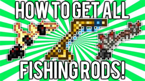 Terraria 1.2.4: All Fishing Poles & Rods Guide! (Golden, Hotline ...