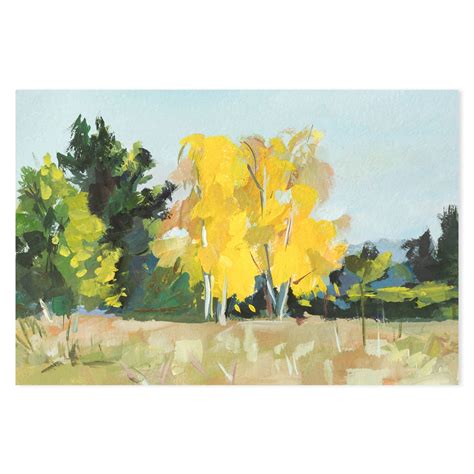 Canvas Painting, Yellow Autumn Trees , Hand-painted Canvas, Framed ...