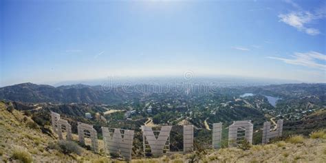 Aerial View of the Hollywood Sign and Cityscape Editorial Image - Image of california, aerial ...