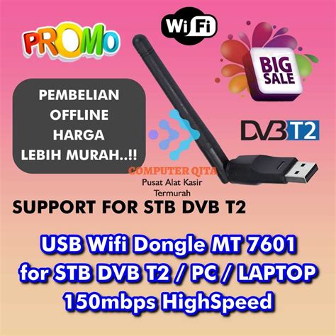 Jual USB Wifi Dongle MT 7601 for STB DVB T2 / PC / LAPTOP