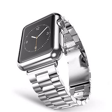 Mini Smile Stainless Steel Watch Band for APPLE WATCH 38mm - Silver Find