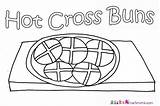 Coloring Hot Cross Buns Pages sketch template