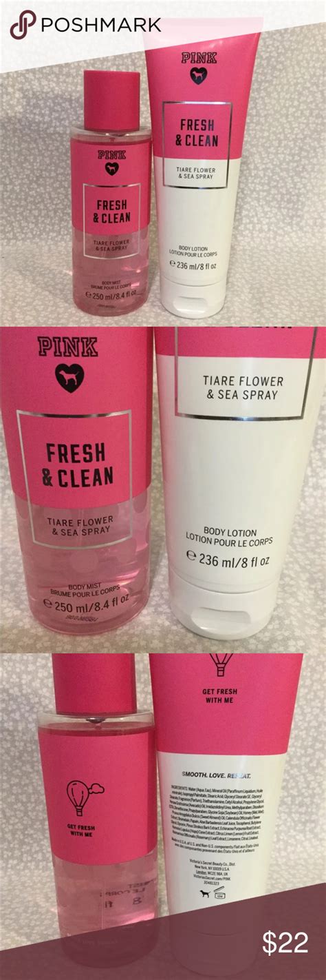 Victoria’s Secret Pink FRESH & CLEAN Mist & Lotion NWT | Secret pink, Pink, Victoria secret pink