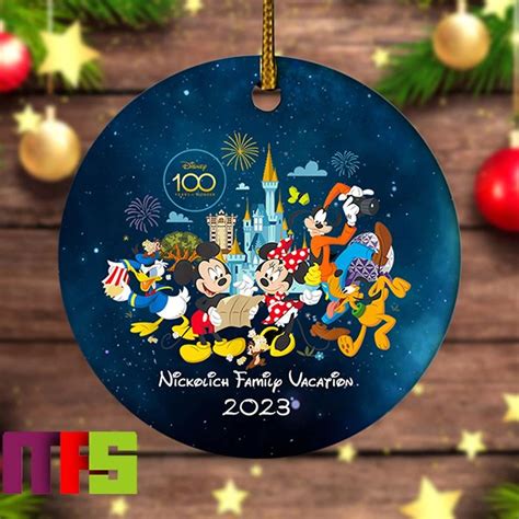 Disney 100 Years Of Wonder Family Vacation Christmas Tree Decorations 2023 Custom Name Xmas ...