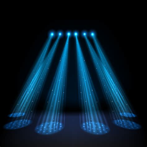 Blue spotlights on dark background 7167849 Vector Art at Vecteezy