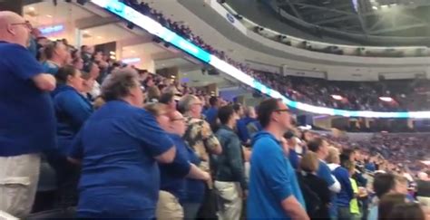 St Louis Blues Fans Finish National Anthem when Intercom System Failed (Video) – Blues Win First ...