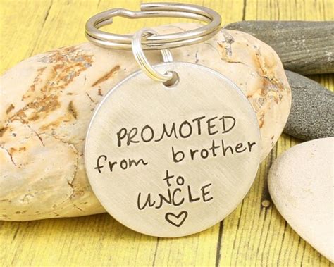 NEW UNCLE Gift Hand stamped aluminum pregnancy