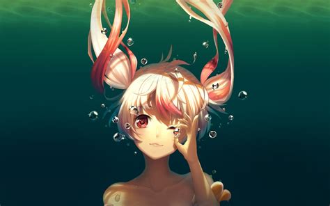 Cute Anime Girl Underwater