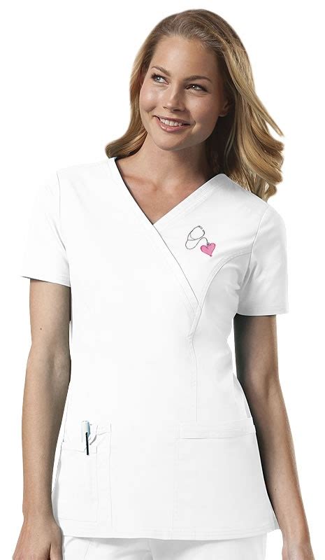 Scrubs - Cherokee Authentic Workwear Core Stretch Mock Wrap Scrub Top ...