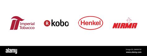 Kobo, Henkel, Nirma, Imperial Tobacco,Popular brand logo collection Stock Vector Image & Art - Alamy