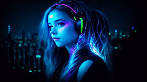 Girl with Headphones Wallpaper FullHD by SirBSpeciaaL on DeviantArt