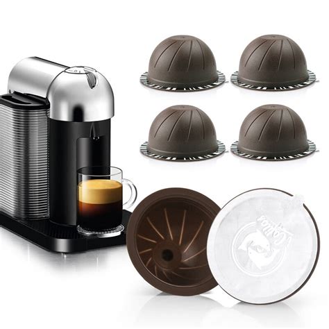 nespresso machine 3PC Refillable Reusable Coffee Capsules Pods for Nespresso VertuoPlus ...