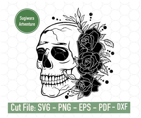 Skull Svg Skull Clipart Halloween Svg Svg Files for - Etsy