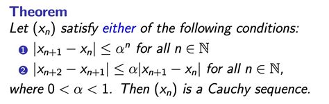 real analysis - Cauchy Sequence Definition and Theorem - Mathematics ...