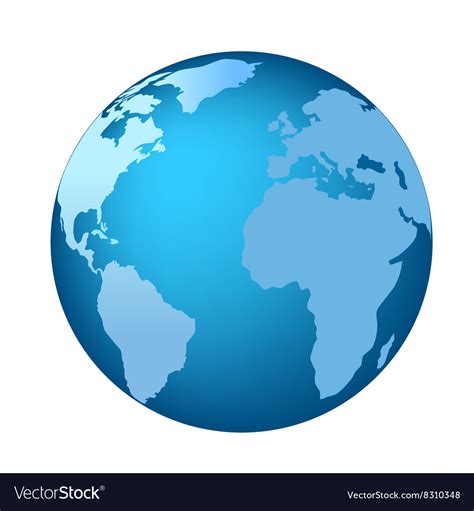 Blue globe Royalty Free Vector Image - VectorStock