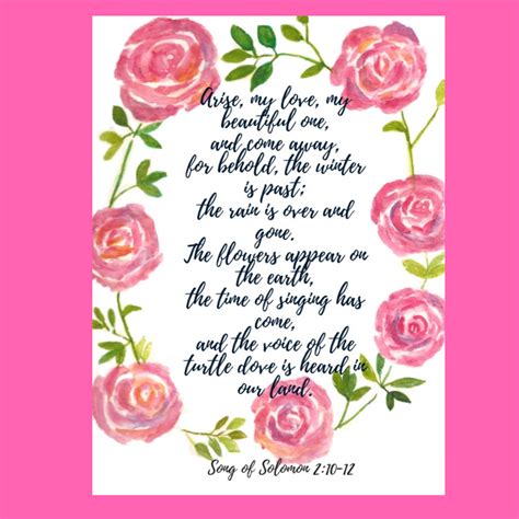 PRINTABLE Christian Wedding Anniversary Card Song of Solomon Bible ...