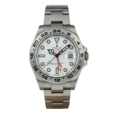 Rolex Explorer 2 GMT White Dial Automatic Watch - ALLBRANDEDWATCHES.COM