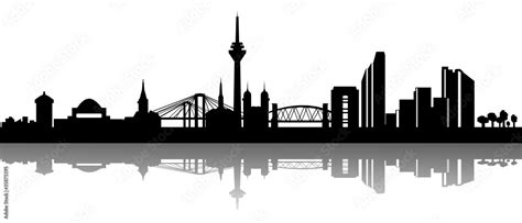 Skyline Düsseldorf Stock-Vektorgrafik | Adobe Stock