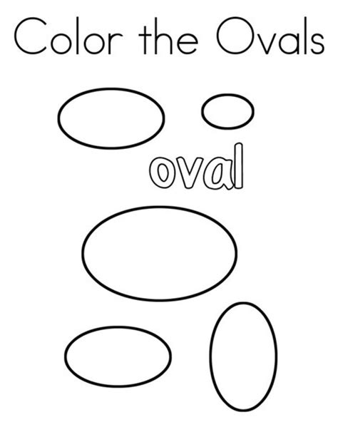 Oval Shape Coloring Page Coloring Pages