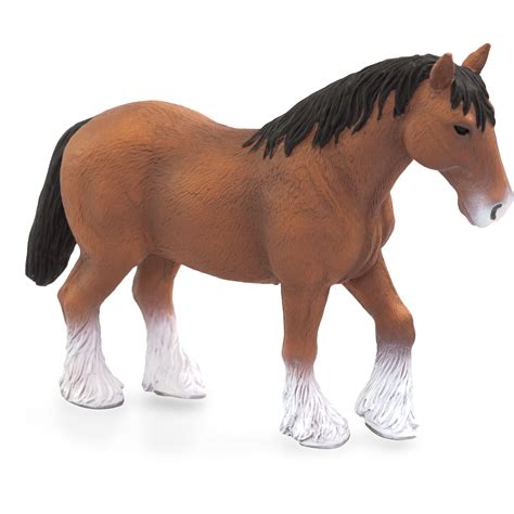 MOJO - Realistic Horse Figurine, Brown Clydesdale - Walmart.com