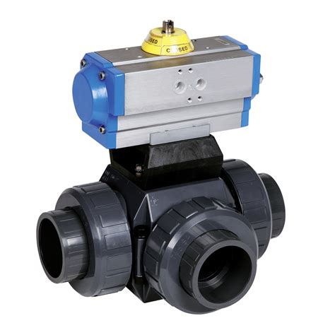 Praher 3-way Ball Valve S4 PVC-U Pneumatic Actuator - Praher Plastics ...