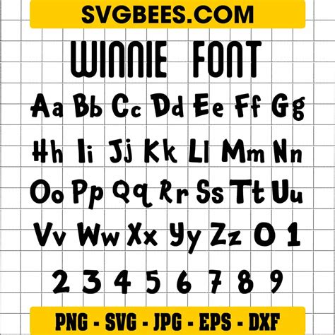 Pooh Font SVG Little Bit Of Love, Disney Designs, Relive, Letters And Numbers, Cricut Design ...