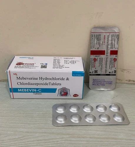 Mebeverine Hydrochloride Tablets, 200 mg at Rs 1950/box in Chandigarh ...