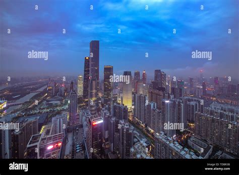 CBD Night View of Pearl River New City, Guangzhou Stock Photo - Alamy