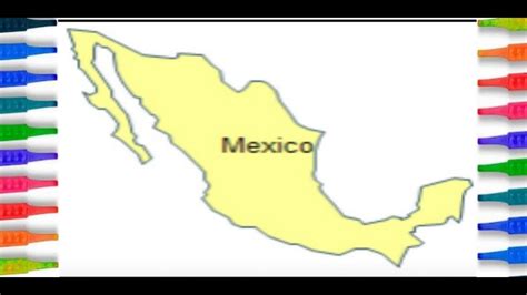 How to draw Mexico Map for kids - YouTube