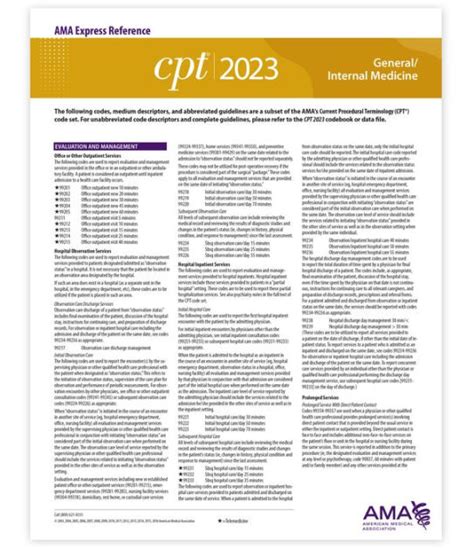 CPT 2023 Express Reference Coding Card : General /Internal Medicine by ...