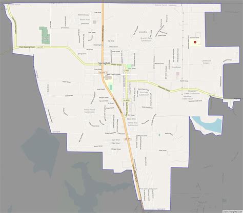 Map of Springhill city, Louisiana - Thong Thai Real