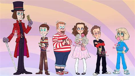 Charlie and the chocolate factory lineup by Beetlejulia on DeviantArt Cartoon Fan, Dope Cartoon ...