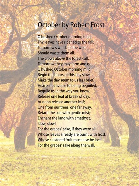 Shiny Tin Foil » Blog Archive » October by Robert Frost