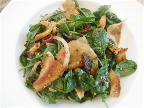 Recipes: Spinach Salad with Red Dressing