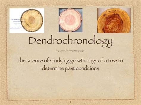 Dendrochronology pow pt acloutier 2012