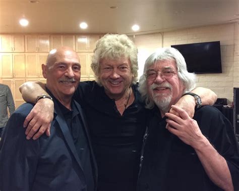 A VERY RARE RECENT PIC OF MIKE PINDER, JOHN LODGE AND GRAEME EDGE OF ...