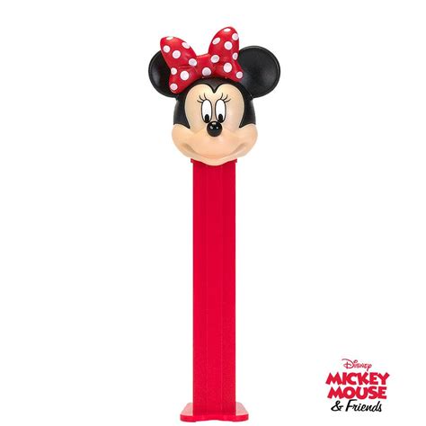 Disney Minnie Mouse with Red Polka Dot Bow PEZ Dispenser & Candy - PEZ ...