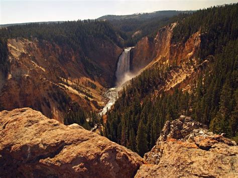 Lower Falls at Inspiration Point at the Grand Canyon of the Yellowstone. | Yellowstone national ...