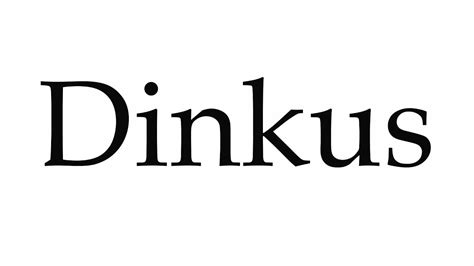 How to Pronounce Dinkus - YouTube