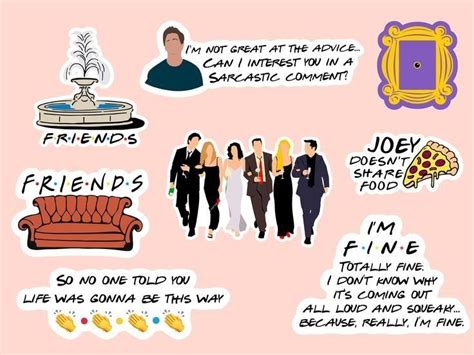 Friends tv show stickers 🥰🥰 | Friends tv, Friends tv show, Friends tv ...