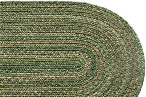 Lowcountry Green - Rectangle Wool Braided Rug | Braided wool rug, Rugs, Green wool