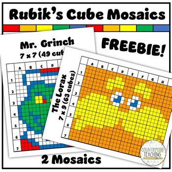 Rubik's Cube Mosaic Freebie by Countryside Teaching | TPT