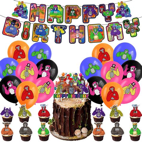 32/44 Piece Gorilla Tag Themed Birthday Party Decorations Set - Etsy