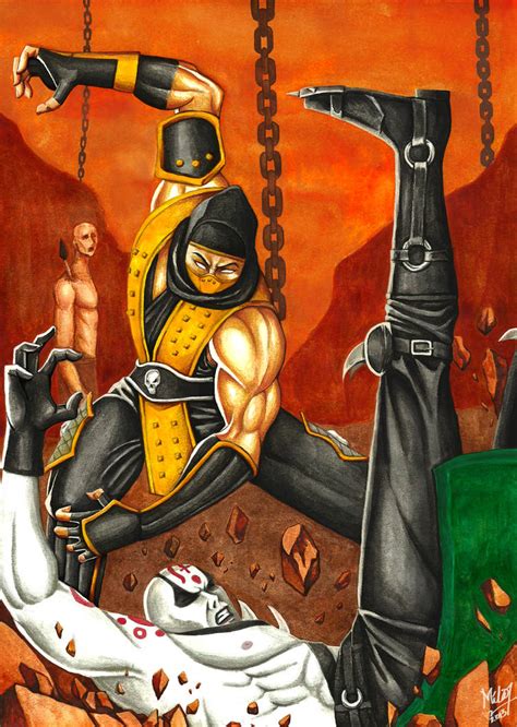 Scorpion vs Quan Chi 1 by Grace-Zed on DeviantArt