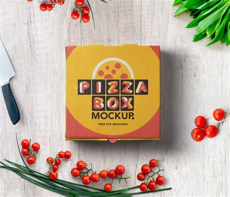 Pizza Box Mockup Packaging | Mockup World HQ