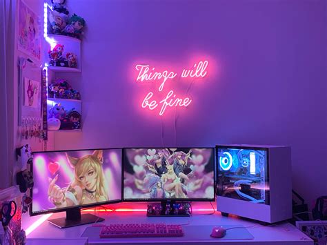 Weeb Gamer Setup Bf built me a setup i love it