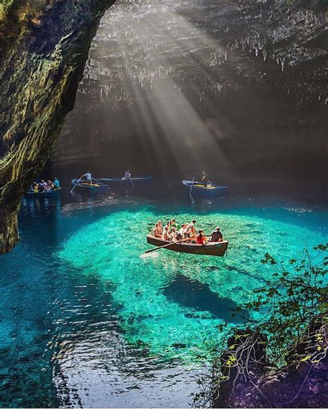 Melissani Cave - Greece 💚💚💚 Picture by @kyrenian Happy Sunday all 😃😃😃 ...