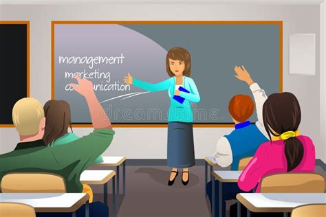 Teacher Teaching College Student Stock Vector - Image: 33628311